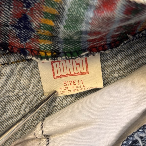 Bongo Jeans Vintage High Rise Southwestern Striped Print Jean Size 11 Inseam 25" - Picture 7 of 10